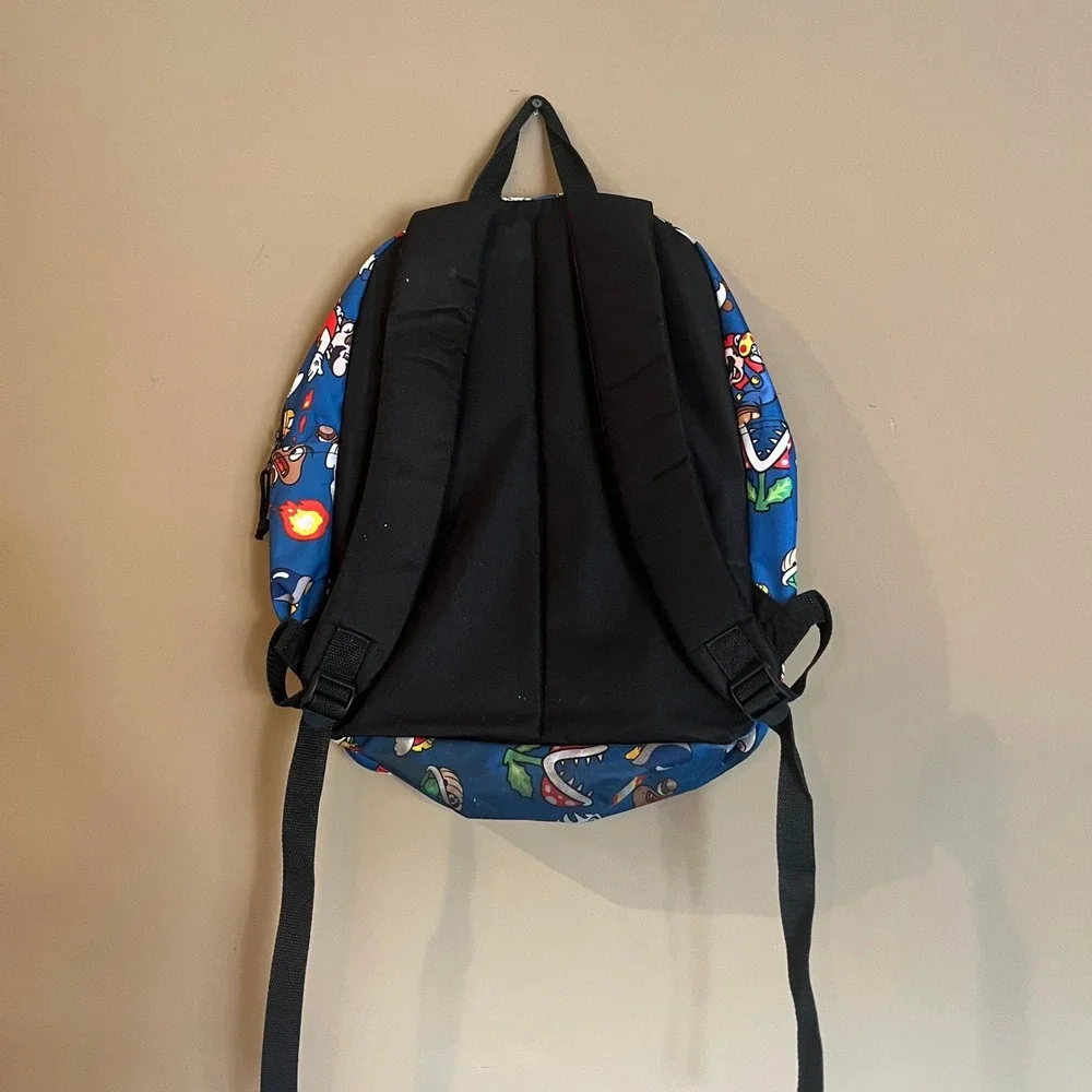 Nintendo Super Mario Bros Backpack Blue All Over Print Kids School Bag 2020